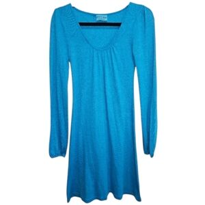 Michael Stars Dress Shimmer Bright Blue Long Sleeve One Size Small Whimsy Fairy